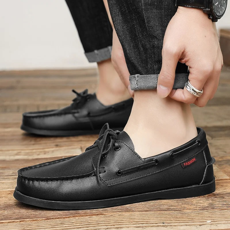 BRIXTON LEATHER MOCCASINS