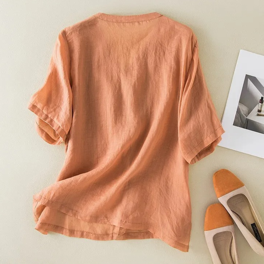 VALERIA LINEN BLOUSE