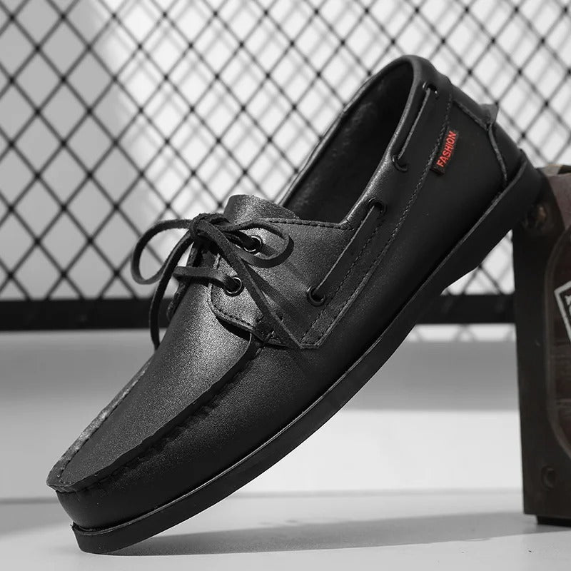 BRIXTON LEATHER MOCCASINS