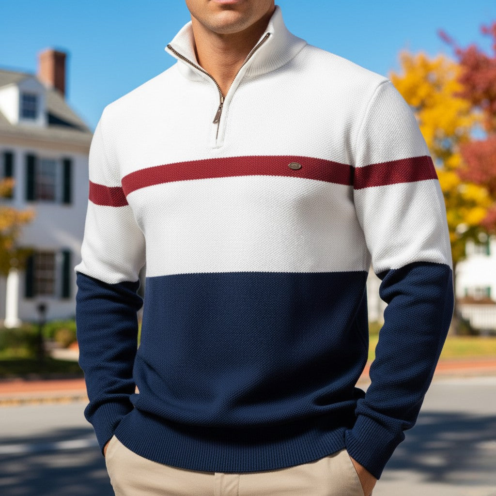 ARMAND QUARTER ZIP SWEATER