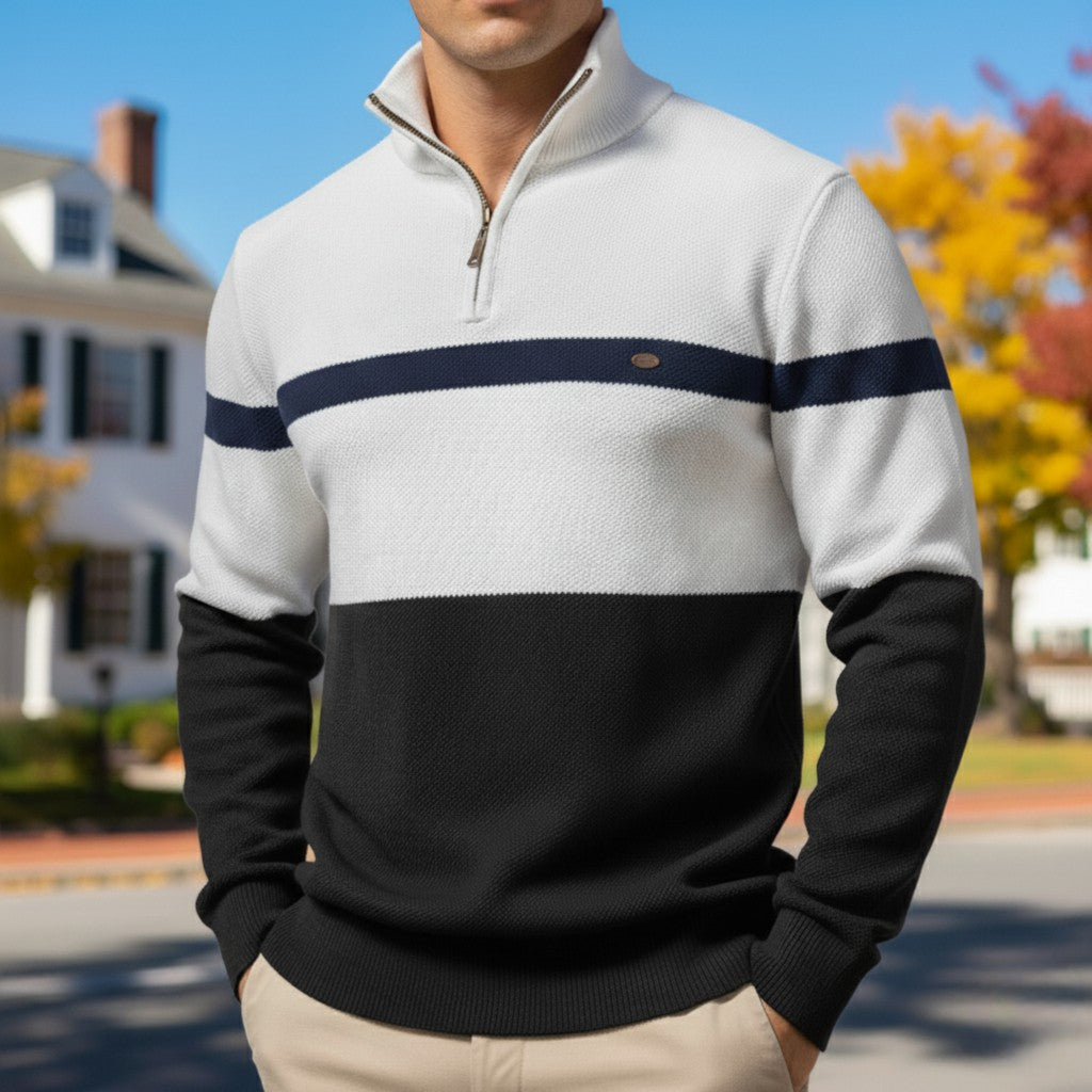 ARMAND QUARTER ZIP SWEATER