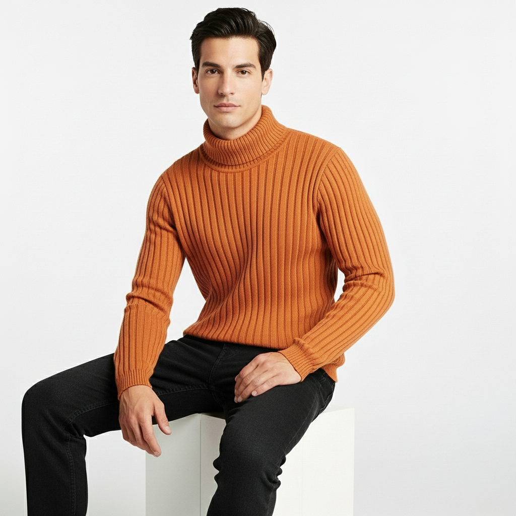 HUDSON RIBBED TURTLENECK
