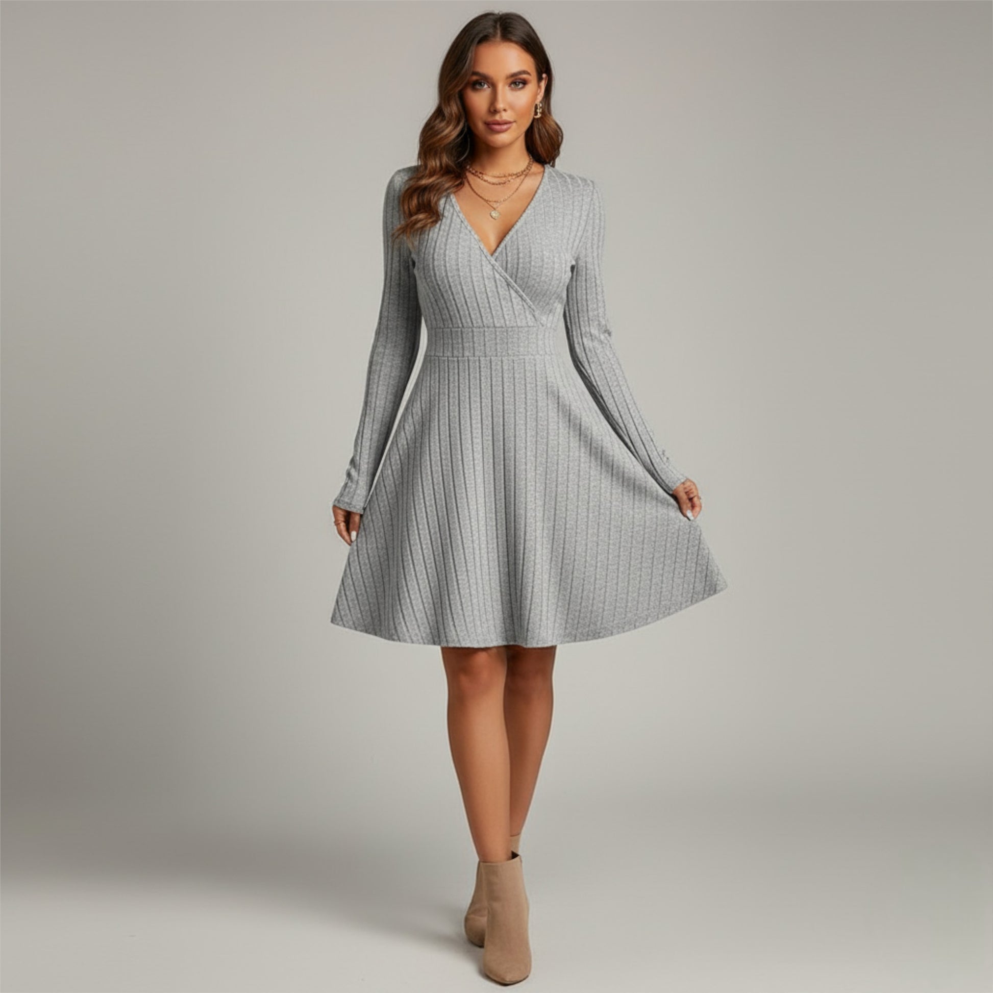 RUTH RIBBED KNIT DRESS