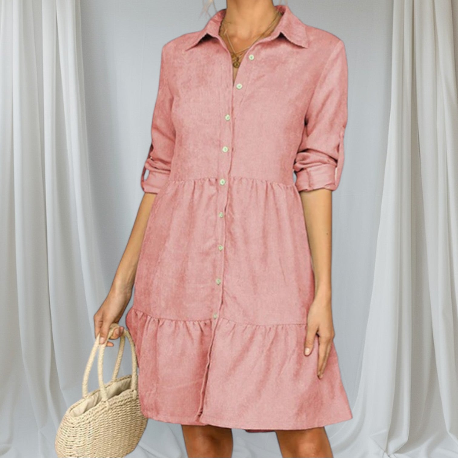FAWNDRAPE CASUAL SHIRT DRESS