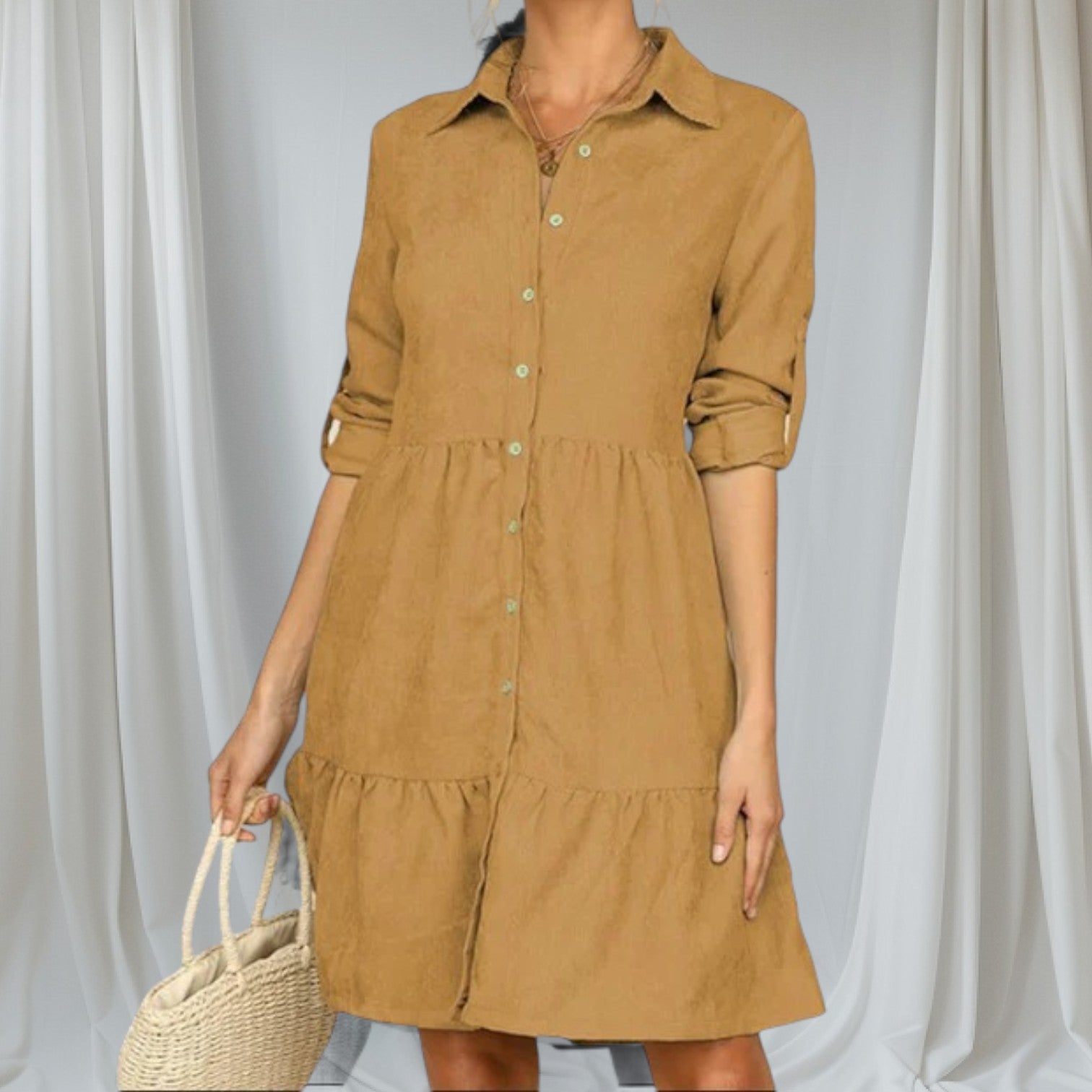 FAWNDRAPE CASUAL SHIRT DRESS