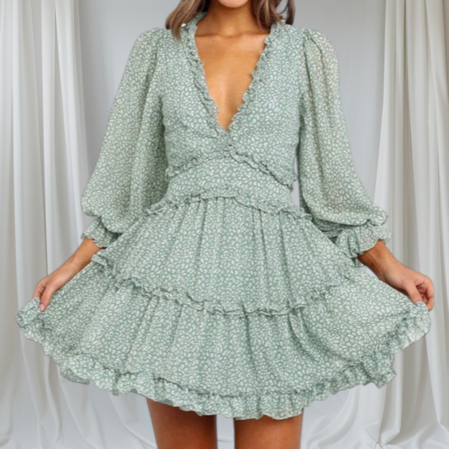 MOONLIT CHIFFON MIDI DRESS