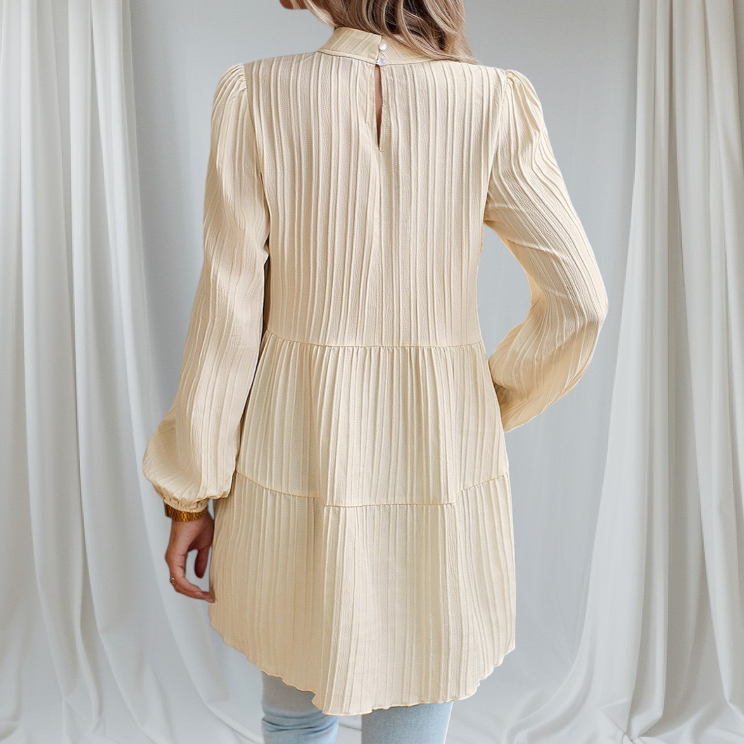 IVORY LONG SLEEVE BLOUSE