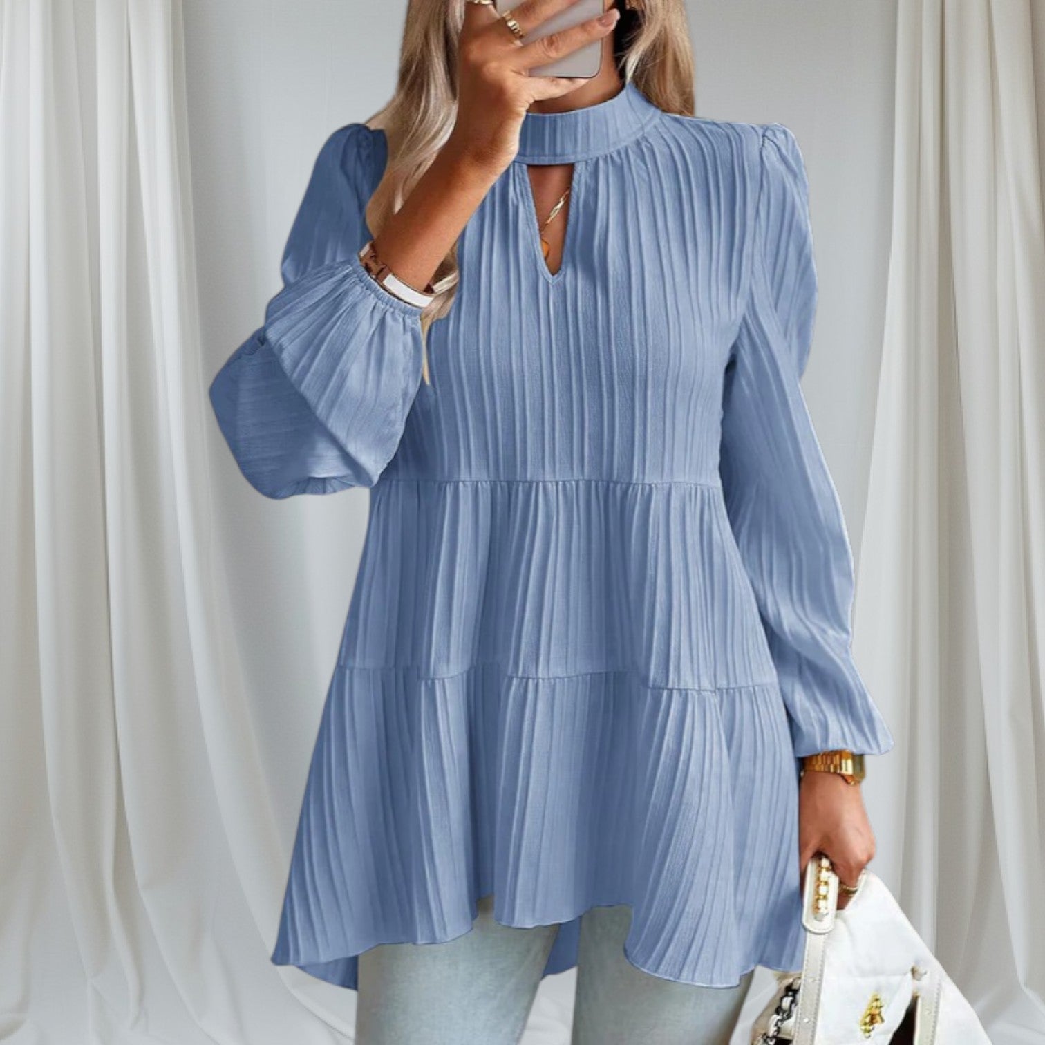 IVORY LONG SLEEVE BLOUSE