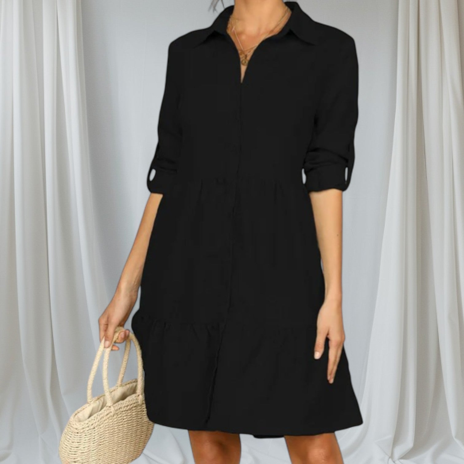 FAWNDRAPE CASUAL SHIRT DRESS