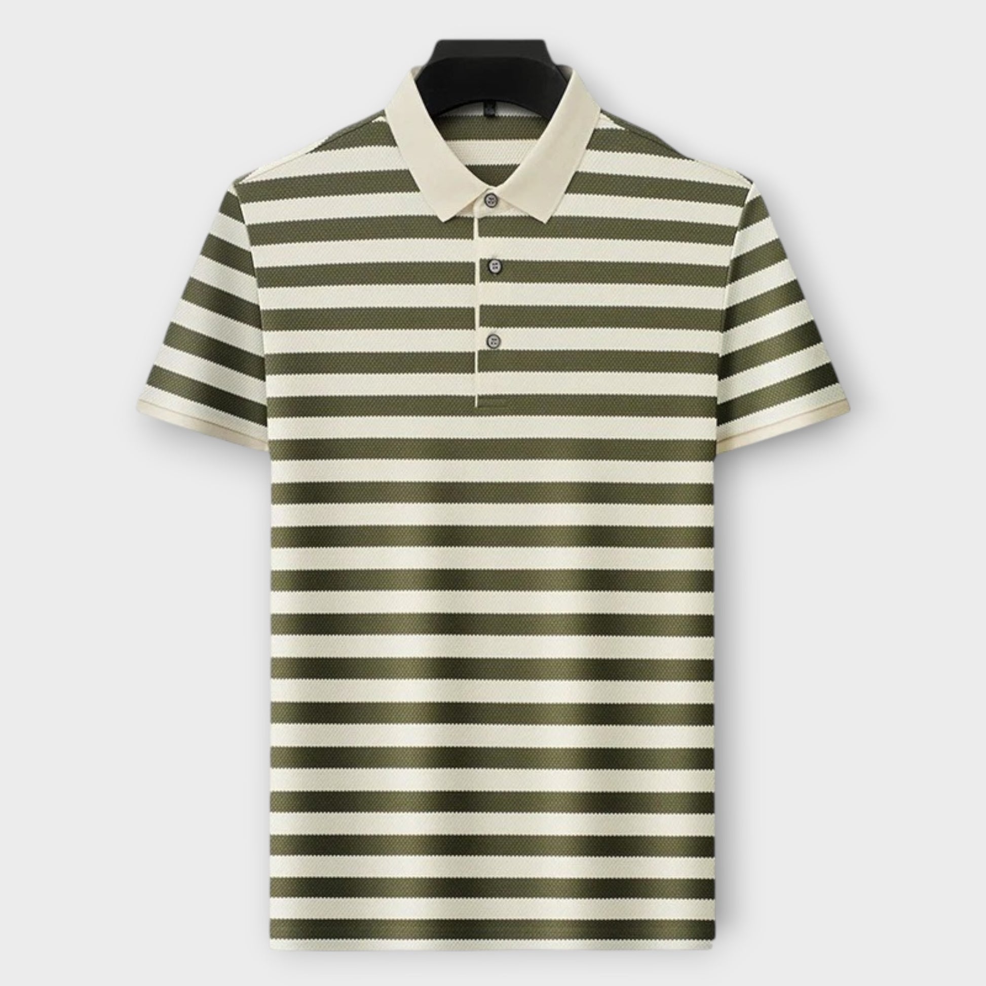 LUKE STRIPE KNIT POLO