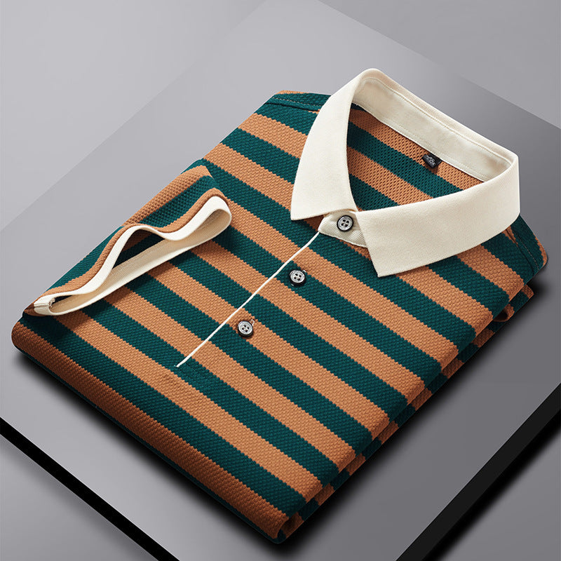 LUKE STRIPE KNIT POLO