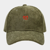 HEARTFELT CORDUROY CAP