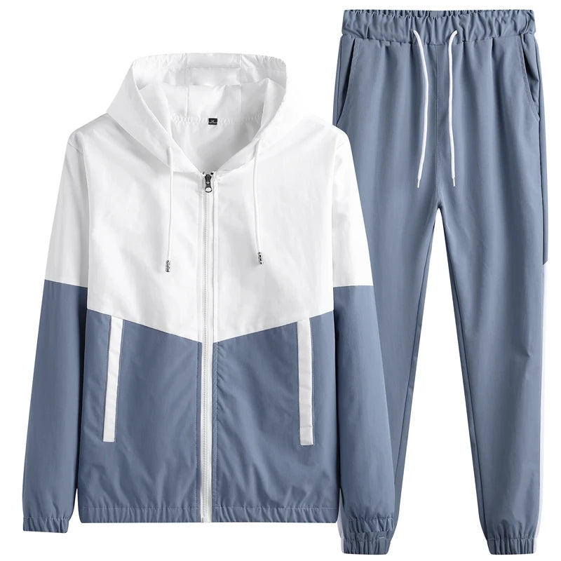GENOA Dual Tone Tracksuit, zip and collar detail