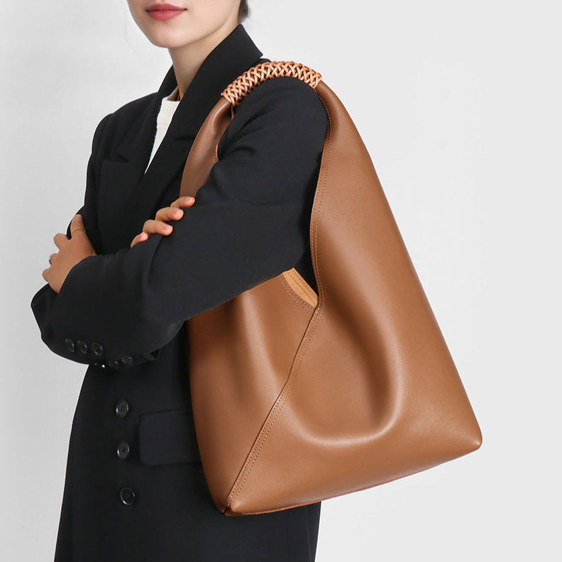 PORTOFINO Top Handle Bag, stitching detail