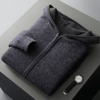 Ravello Reversible Cashmere Hoodie, worn front