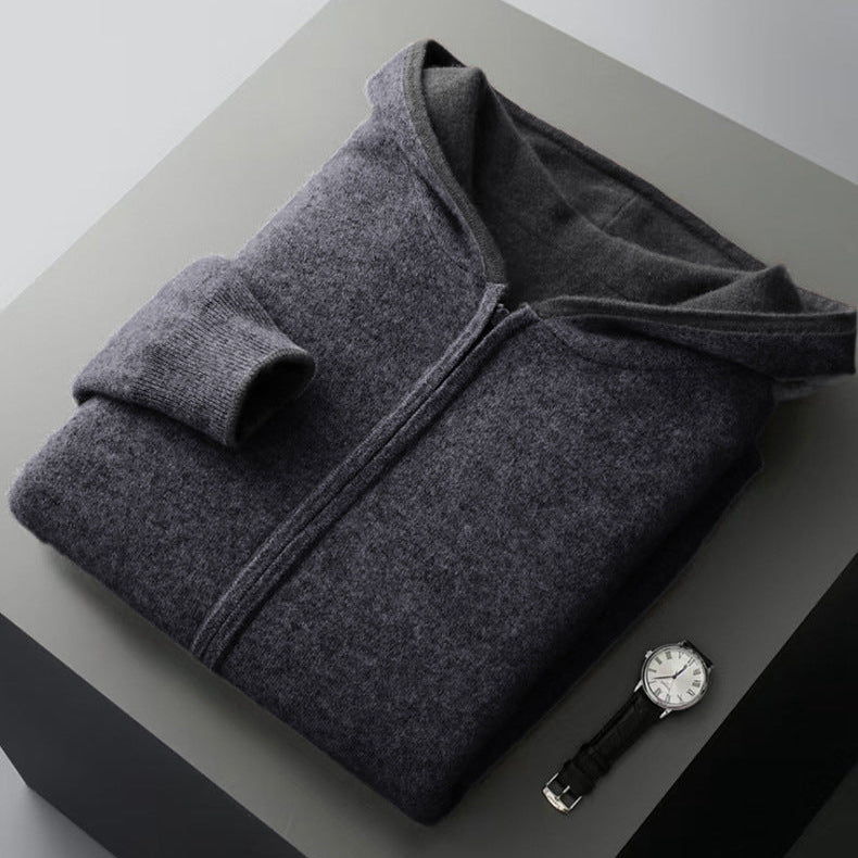 Ravello Reversible Cashmere Hoodie, worn front