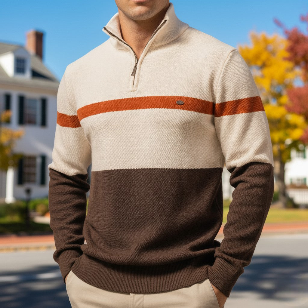 ARMAND QUARTER ZIP SWEATER