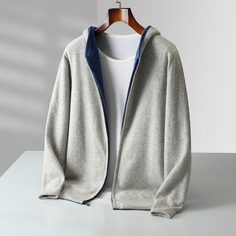 RAVELLO REVERSIBLE CASHMERE HOODIE