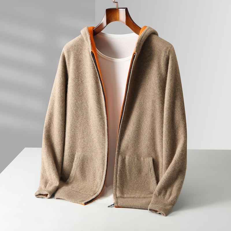 Ravello Reversible Cashmere Hoodie, front view