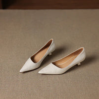 PETRA GENUINE LEATHER KITTEN HEEL