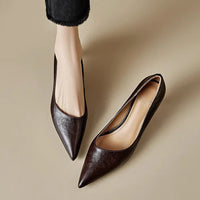 PETRA GENUINE LEATHER KITTEN HEEL