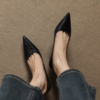 PETRA GENUINE LEATHER KITTEN HEEL