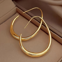 REBECCA OVAL HOOP EARRINGS