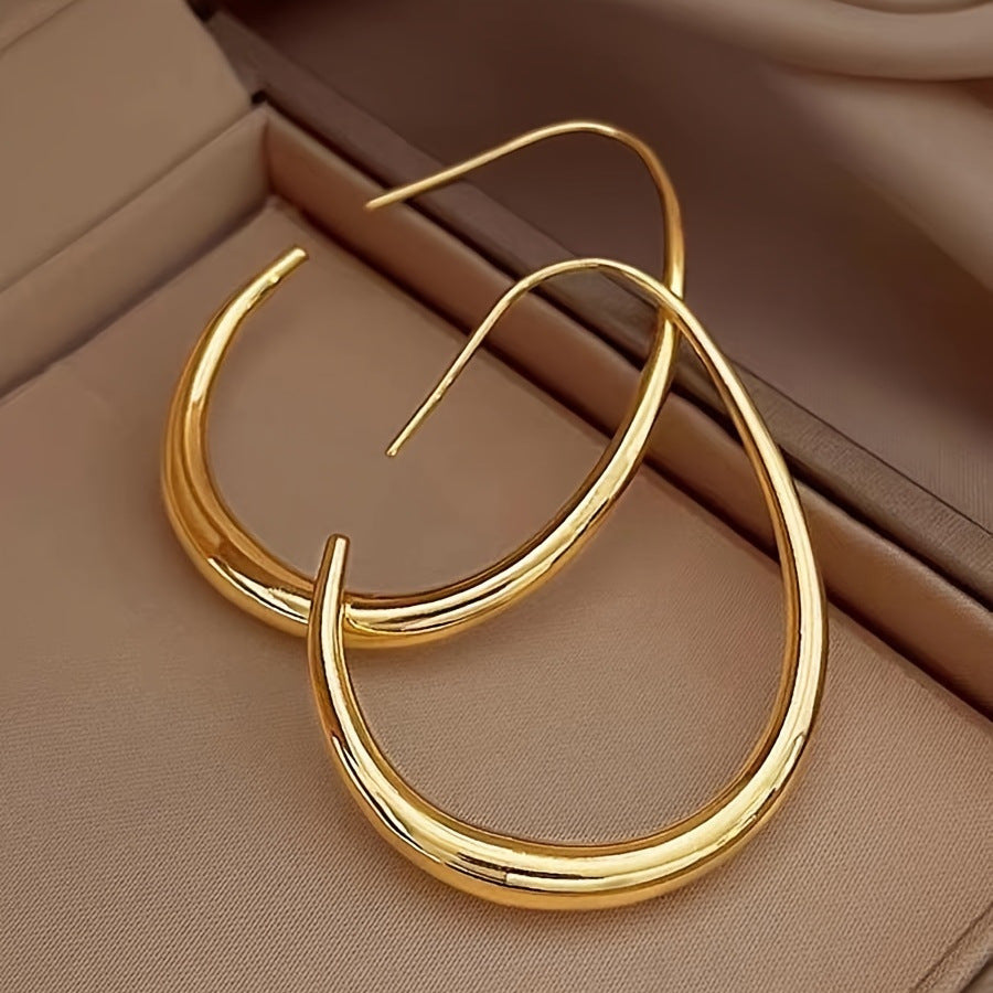 REBECCA OVAL HOOP EARRINGS