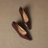 PETRA GENUINE LEATHER KITTEN HEEL