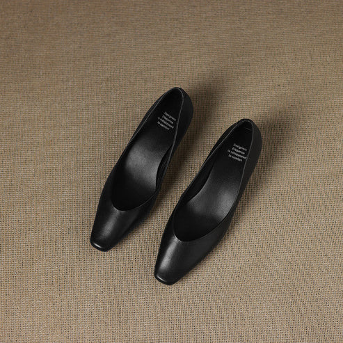 ALBA GENUINE LEATHER HIDDEN WEDGE FLAT