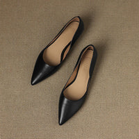 SELENE GENUINE LEATHER POINTED FLAT