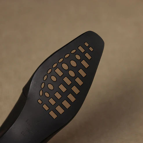 ALBA GENUINE LEATHER HIDDEN WEDGE FLAT