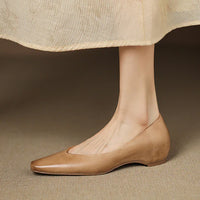 ALBA GENUINE LEATHER HIDDEN WEDGE FLAT