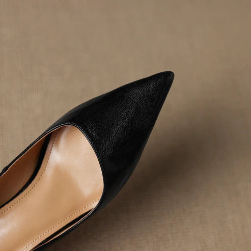 PETRA GENUINE LEATHER KITTEN HEEL