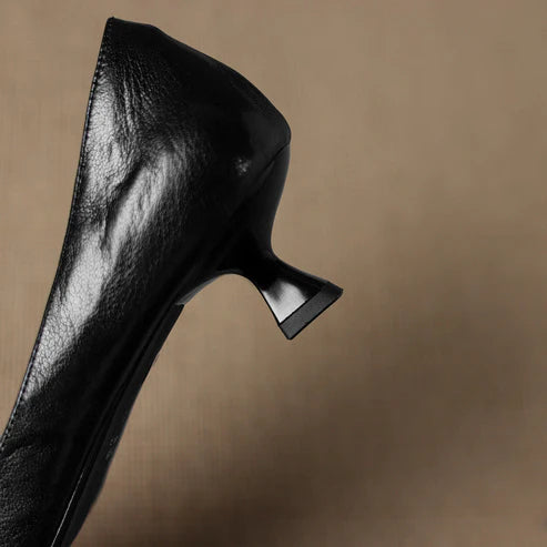 PETRA GENUINE LEATHER KITTEN HEEL