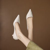 PETRA GENUINE LEATHER KITTEN HEEL
