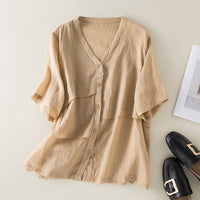 VALERIA LINEN BLOUSE