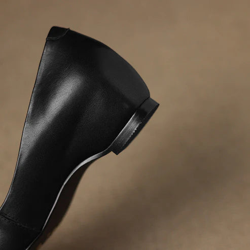 ALBA GENUINE LEATHER HIDDEN WEDGE FLAT