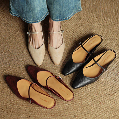 NICEA GENUINE LEATHER MULE
