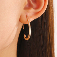 REBECCA OVAL HOOP EARRINGS