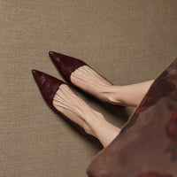 PETRA GENUINE LEATHER KITTEN HEEL