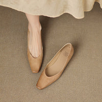 ALBA GENUINE LEATHER HIDDEN WEDGE FLAT