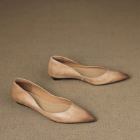 SELENE GENUINE LEATHER POINTED FLAT