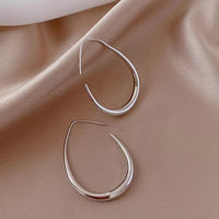 REBECCA OVAL HOOP EARRINGS