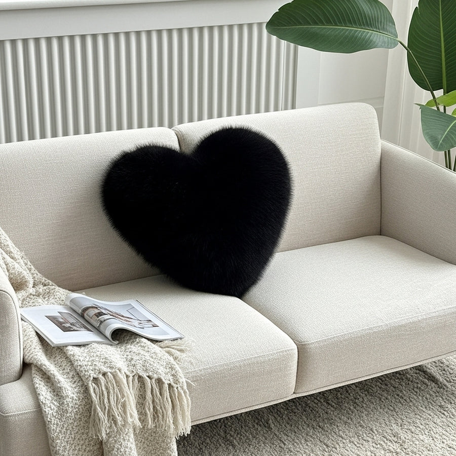 CLOUD HEART FAUX FUR PILLOW