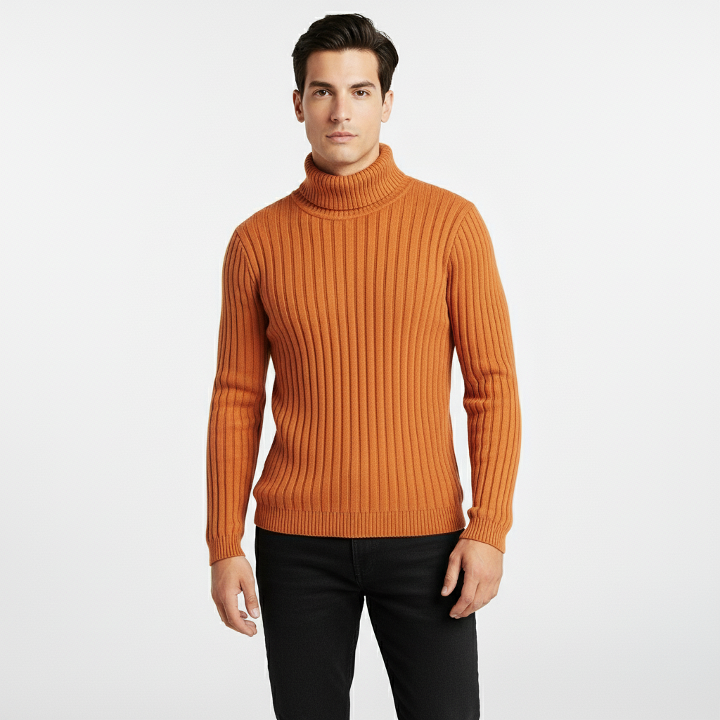 HUDSON RIBBED TURTLENECK