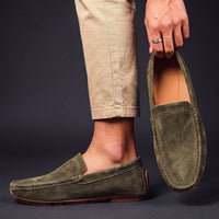 CAPRI SUEDE LOAFER, worn on foot