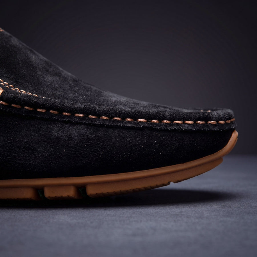 CAPRI SUEDE LOAFER, heel view