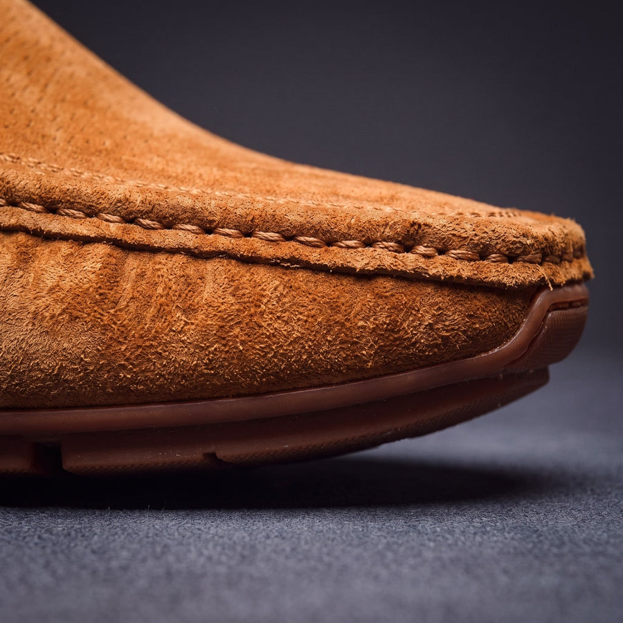 CAPRI SUEDE LOAFER, stitching detail