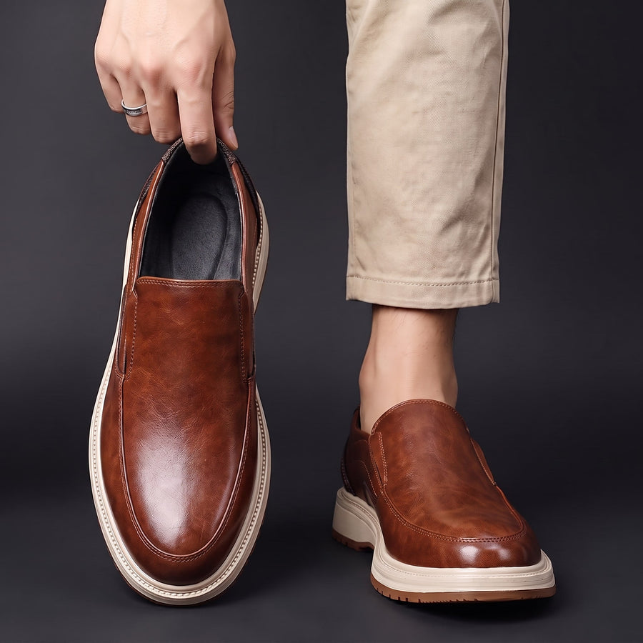 Man wearing brown MILANO LOAFER